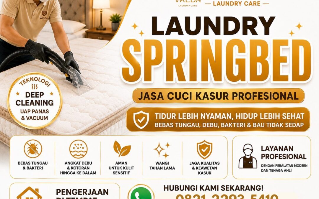 Cuci Springbed Agar Bebas Tungau dan Jamur | Valda Laundry